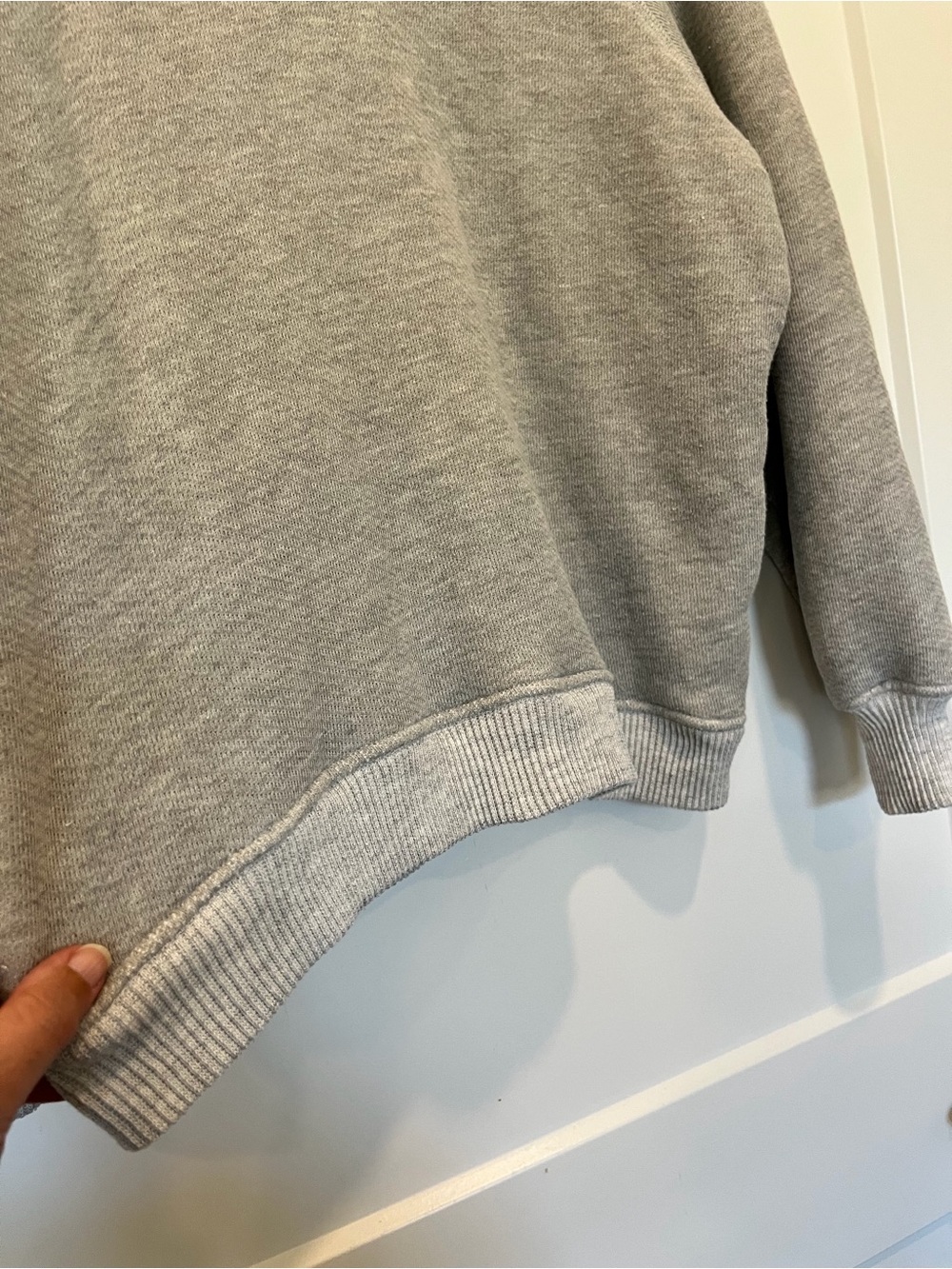 IMOGENE AND WILLIE crew neck cotton gray minimalist preppy sweatshirt size M - Picture 7 of 10